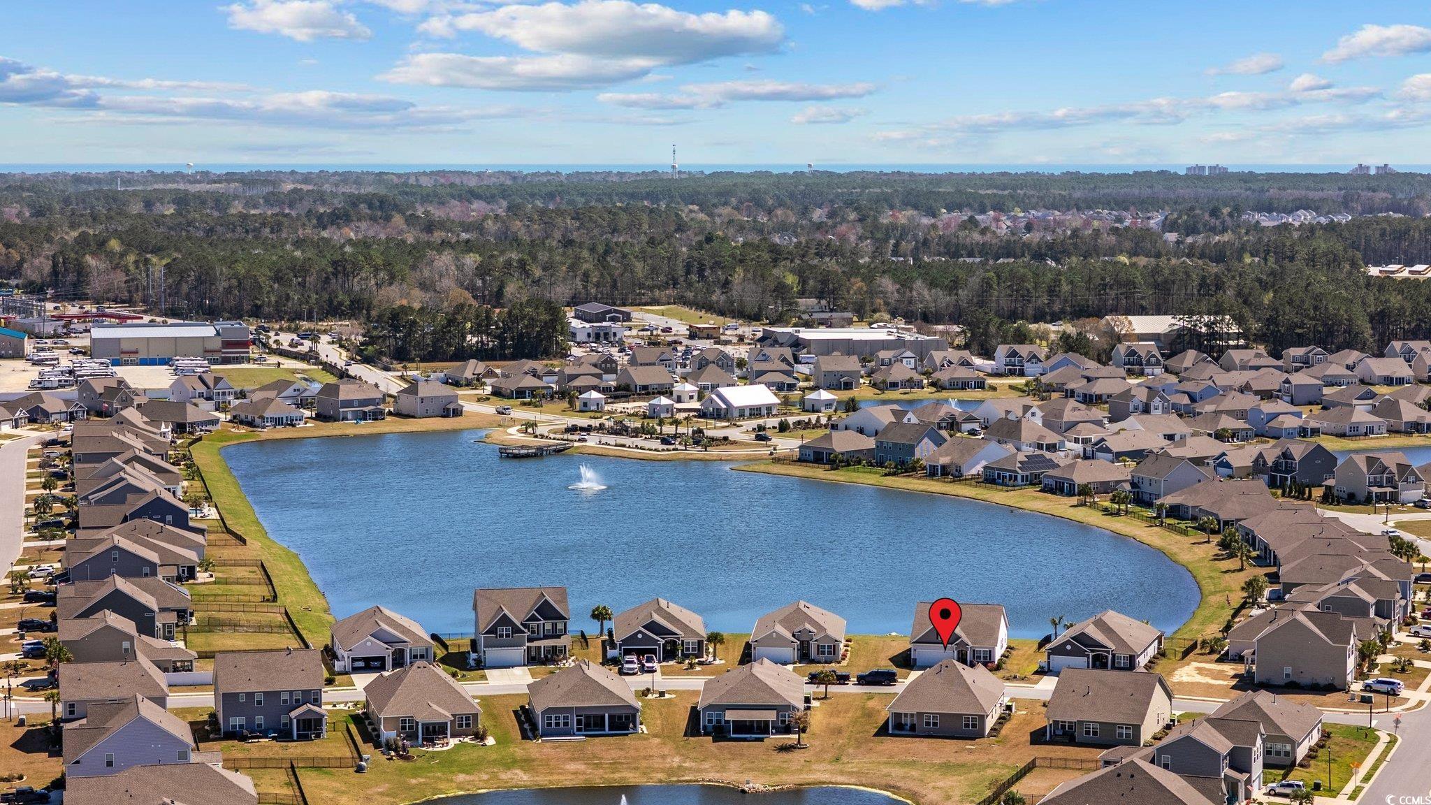 6009 Ranch View Drive Myrtle Beach, SC 29588 - Photo 33 of 40 Bird's eye view featuring a residential view and a water view