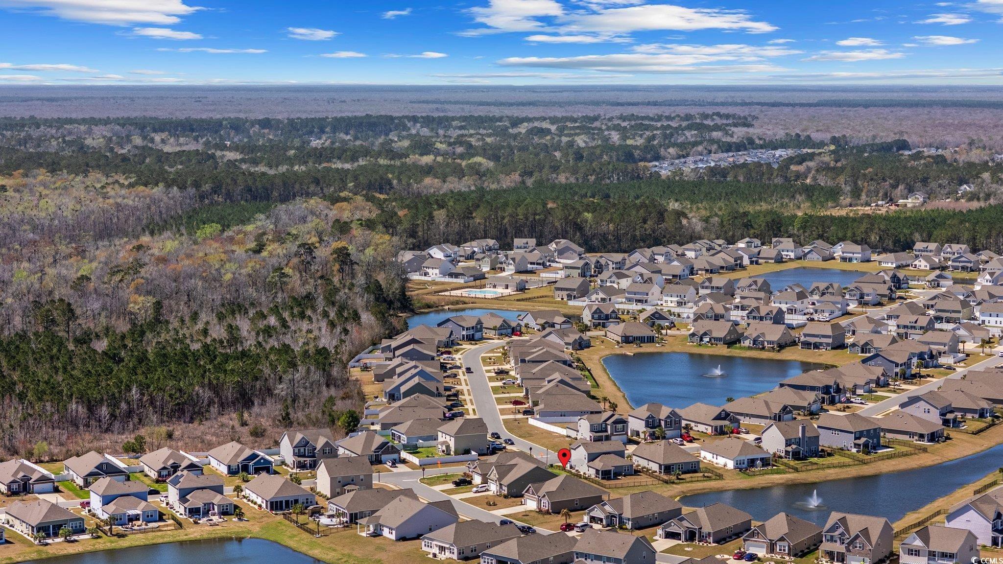 6009 Ranch View Drive Myrtle Beach, SC 29588 - Photo 34 of 40 Aerial view with a residential view and a water view