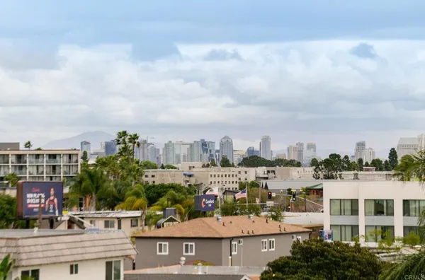 a view of a city that has tall buildings