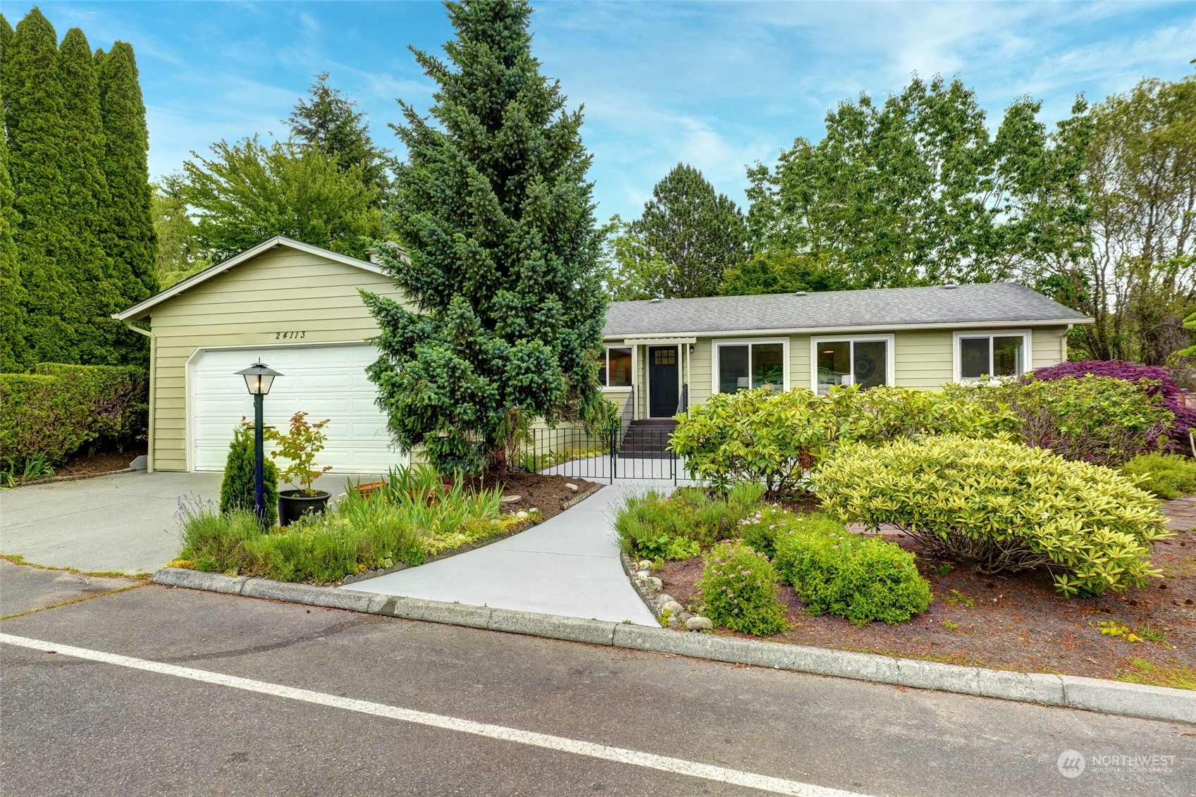 front view of house with a street