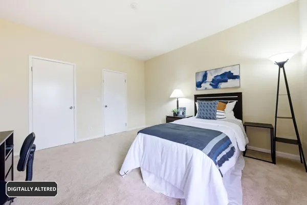 a view of a room that has a window in it