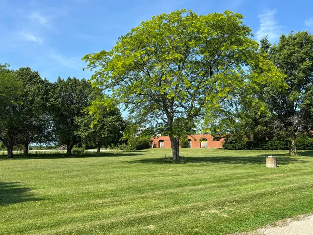 a view of a volley ball court