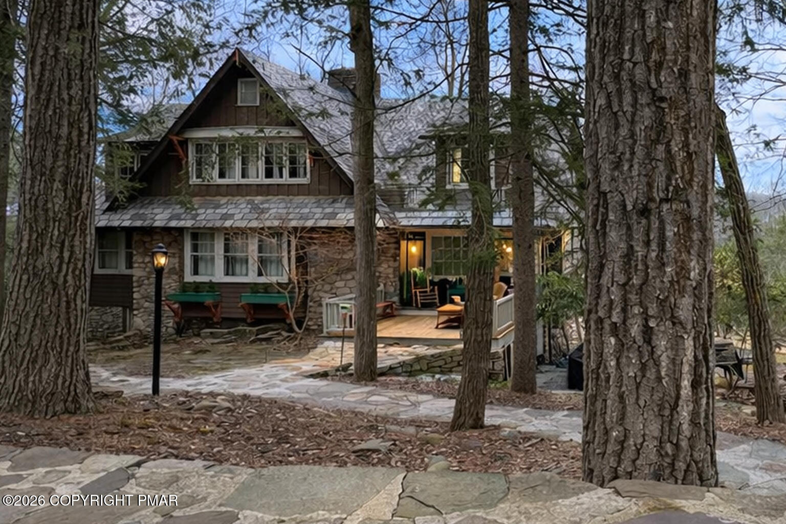 204 Lake Road Swiftwater, PA 18370 - Photo 62 of 76 a front view of a house with a yard