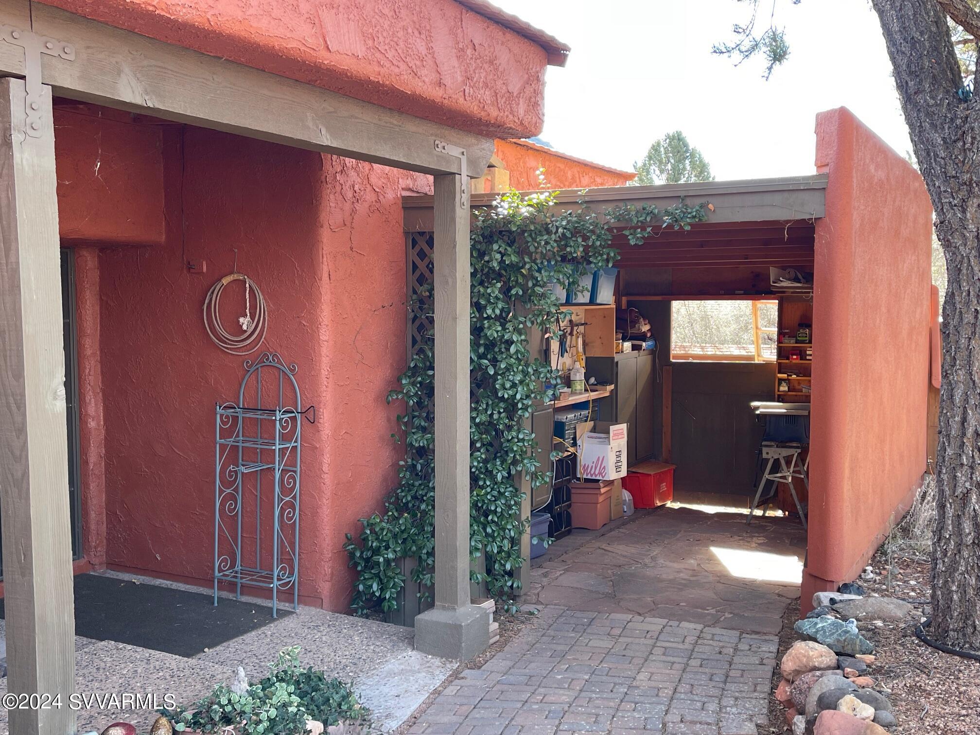 100 Rimrock Ride Sedona, AZ 86351 - Photo 5 of 31 Carport & Workshop area