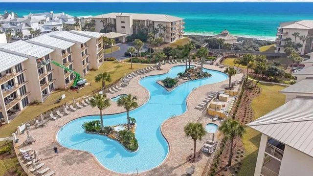 a picture of a city with an ocean view