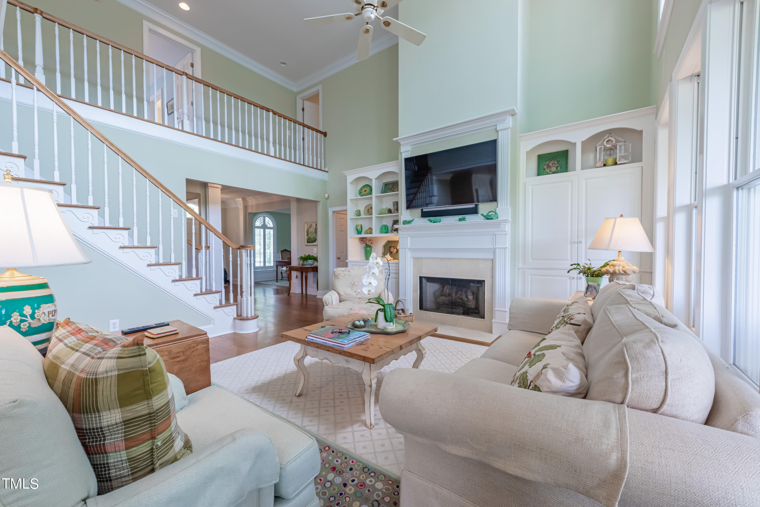 103 Declair Court Cary, NC 27513 - Photo 18 of 47 a living room with furniture fireplace and flat screen tv