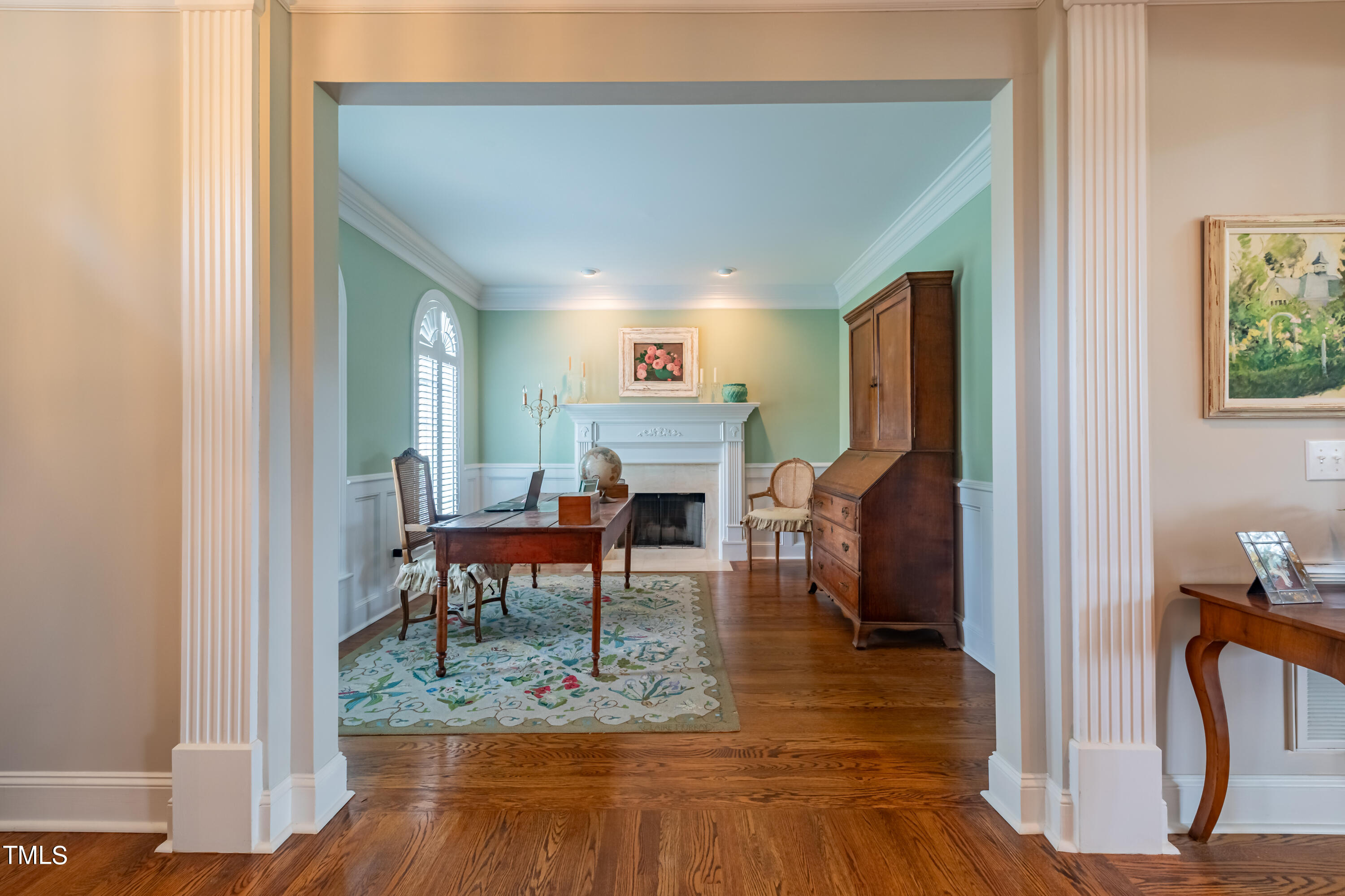 103 Declair Court Cary, NC 27513 - Photo 19 of 47 a living room with furniture and a fireplace