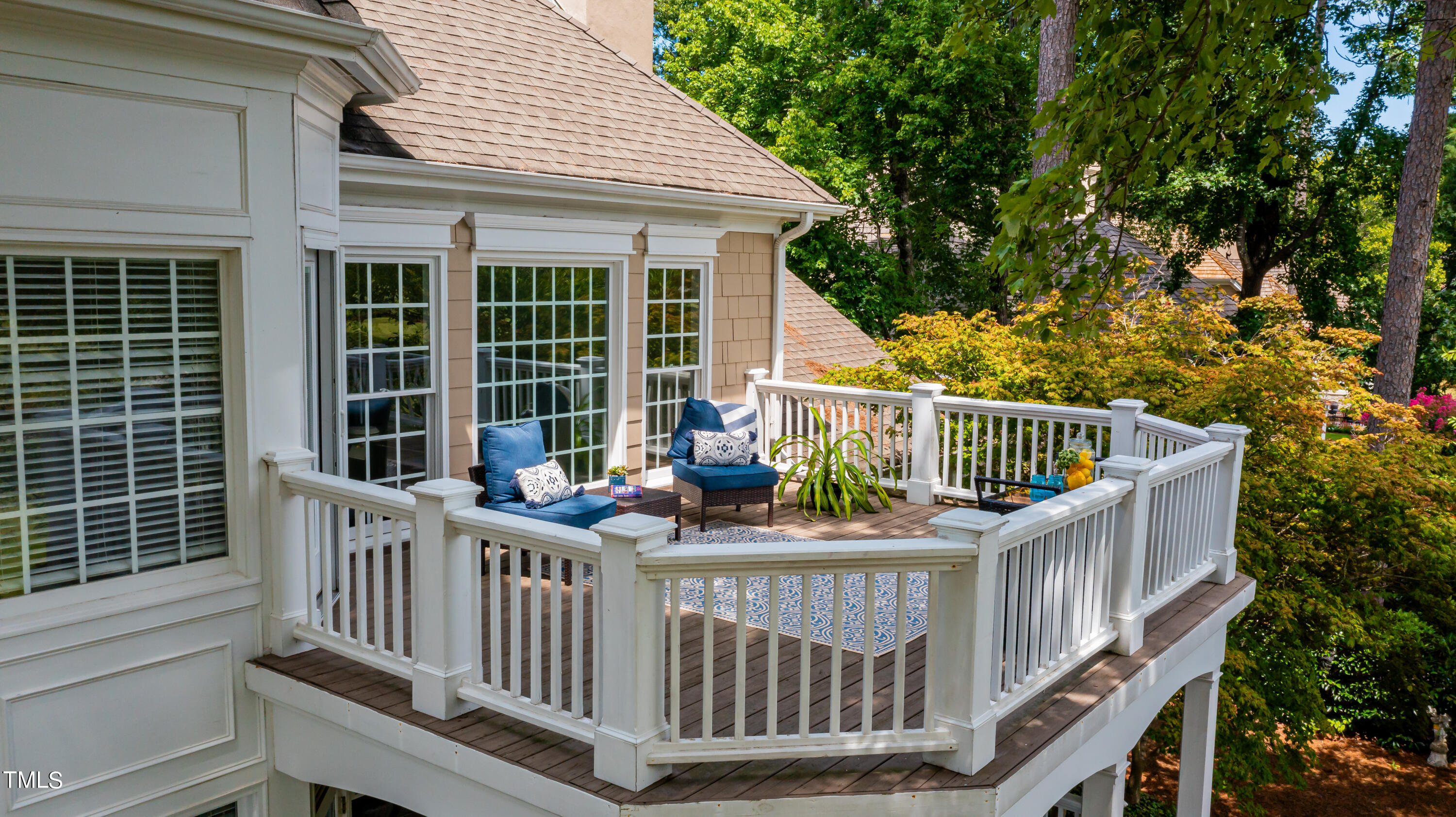 103 Declair Court Cary, NC 27513 - Photo 29 of 47 a view of a deck with furniture and wooden deck