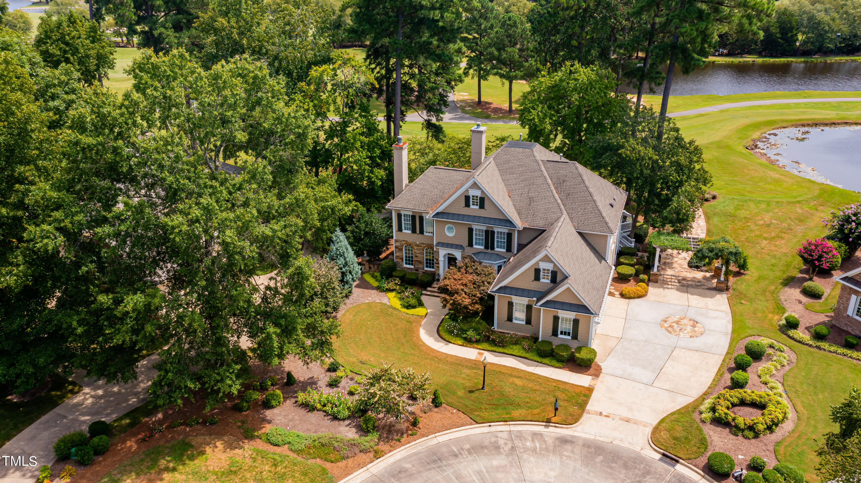 103 Declair Court Cary, NC 27513 - Photo 44 of 47 an aerial view of a house with swimming pool and ocean view