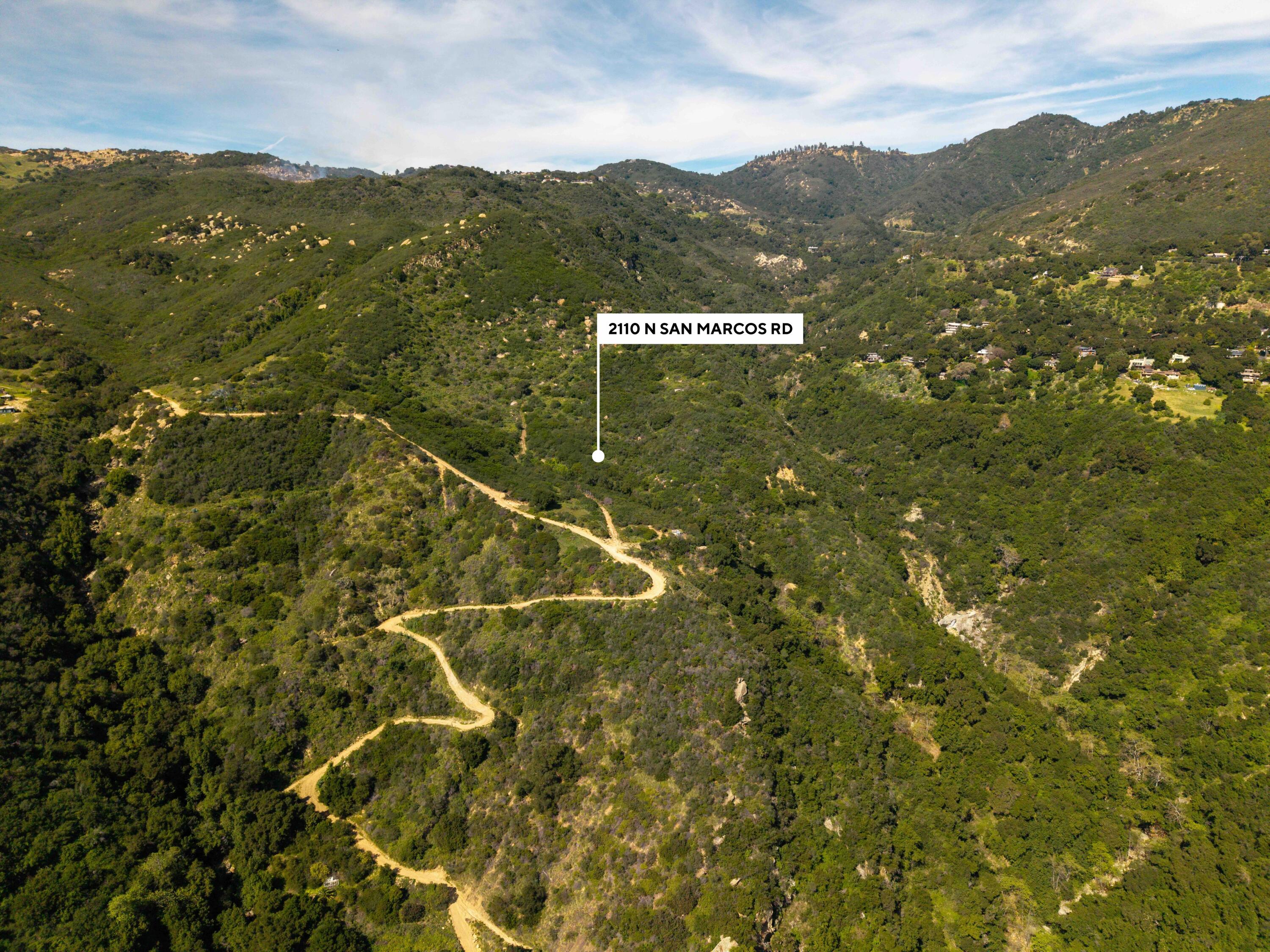 Aerial north marker-2110 N San Marcos Rd