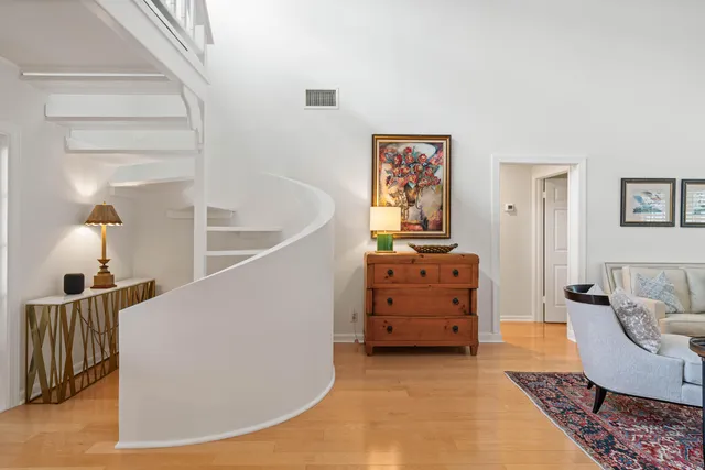a view of a hallway with entryway