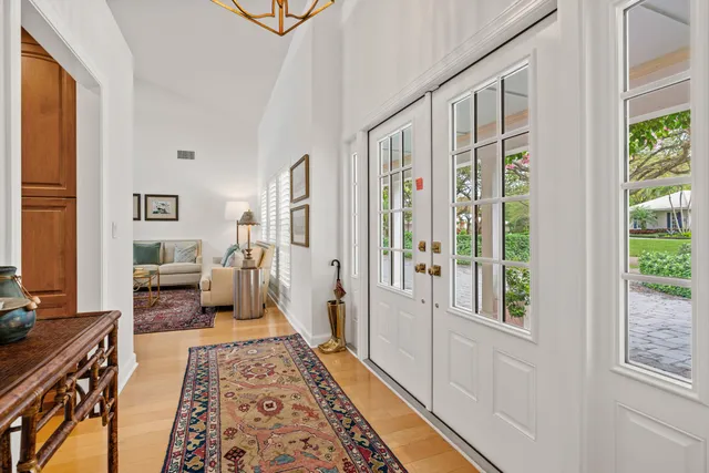 a living room with furniture and a couch