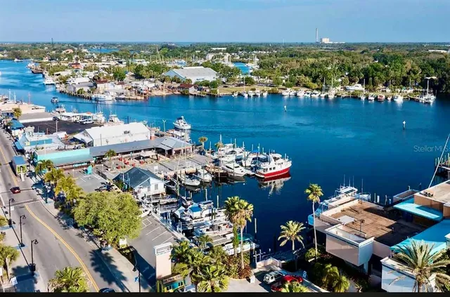 an aerial view of a house with a lake view