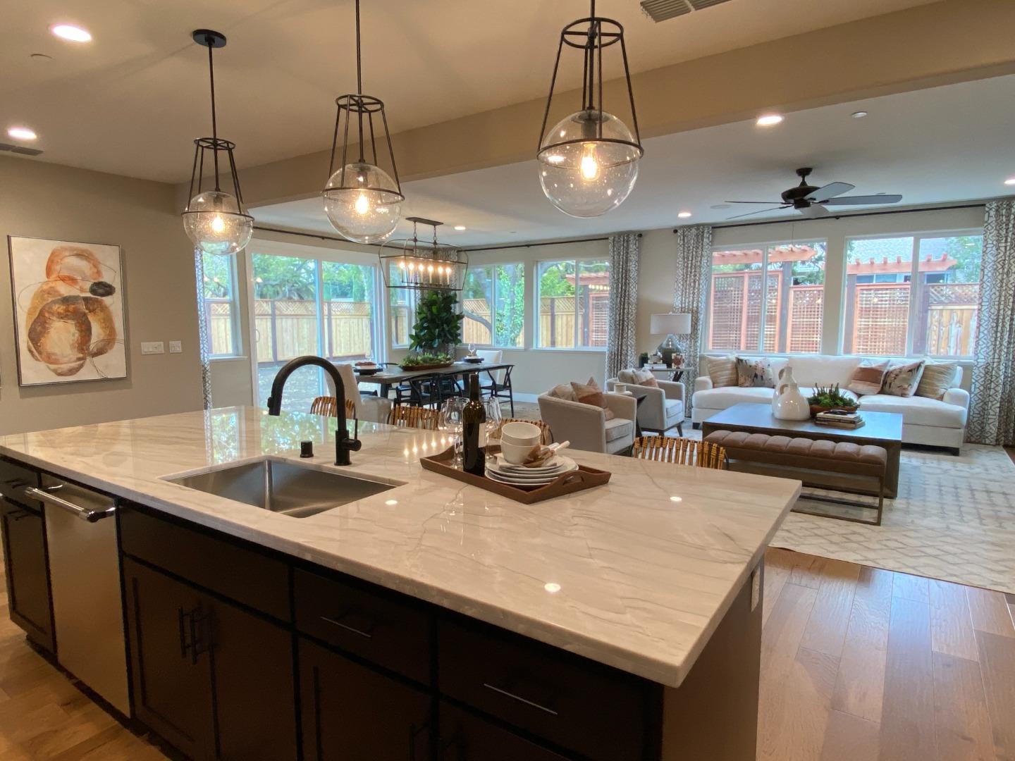2623 Smith Ranch Walnut Creek, CA 94598 - Photo 6 of 15 a kitchen with sink stove and living room view