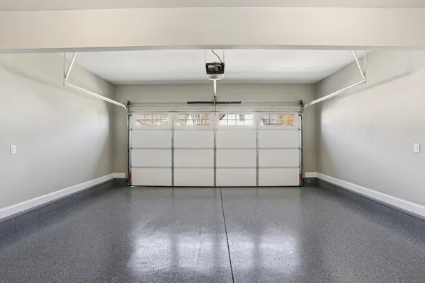 a view of a garage