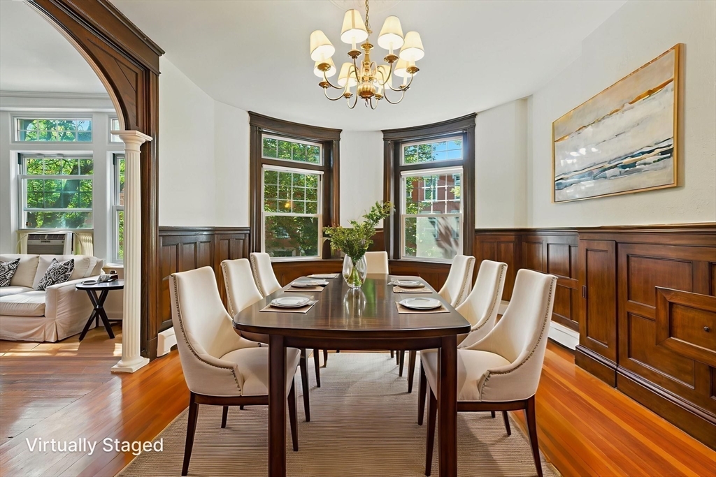 17 Strathmore Road, Unit 2 Brookline, MA 02445 - Photo 14 of 32 a view of a dining room with furniture window and outside view