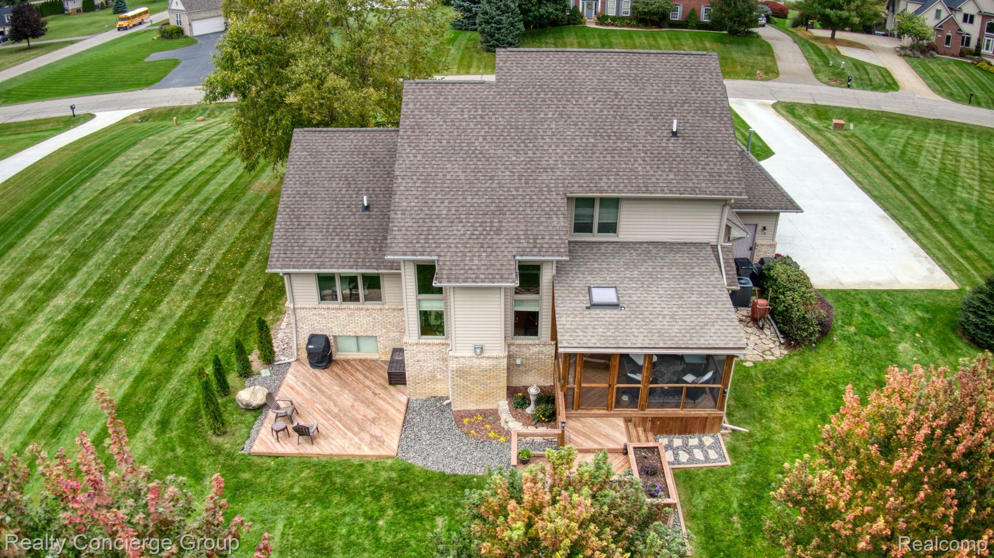 1172 Thorn Ridge Drive Howell, MI 48843 - Photo 63 of 71 Aerial view of home & backyard area