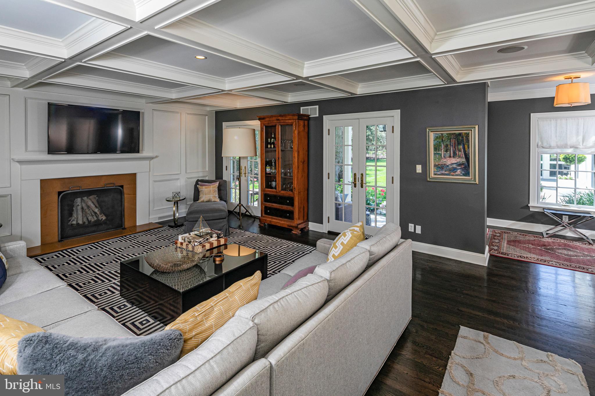 4445 Province Line Road Princeton, NJ 08540 - Photo 13 of 45 a living room with furniture and a fireplace