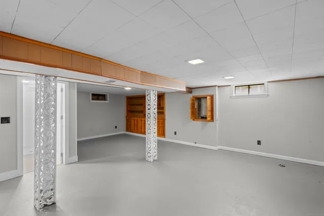 a view of hallway with stairs