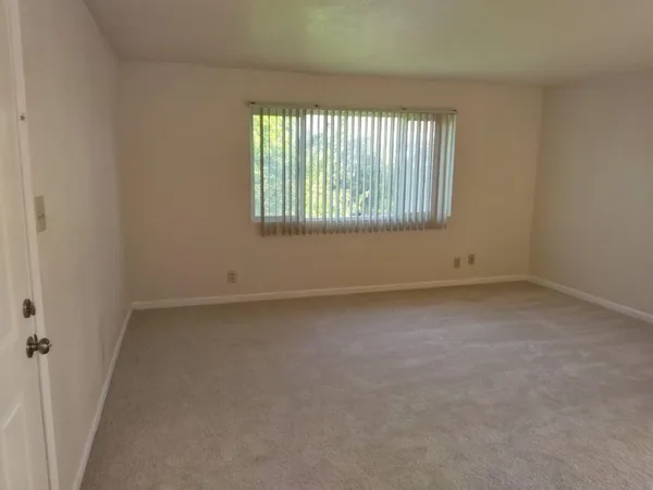 an empty room with a window