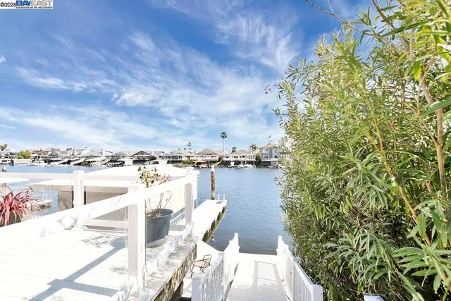 a view of lake from balcony