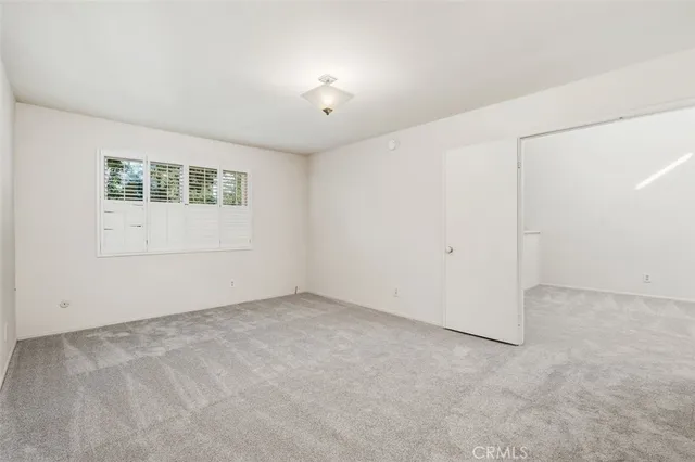 a view of small space with racks on the wall