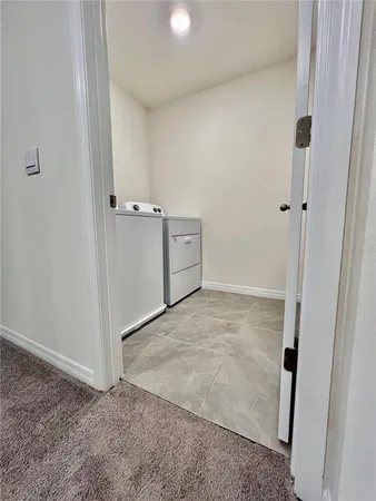 an empty room with cabinet