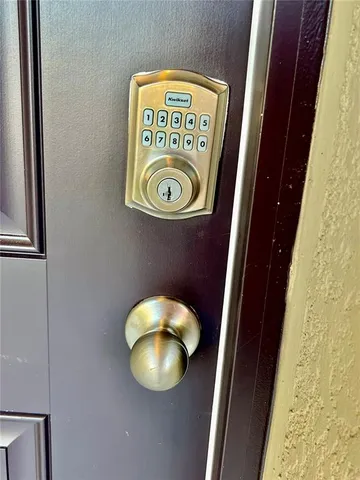 a view of a door and chair