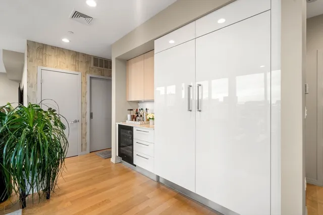 a room with window and a walk in closet