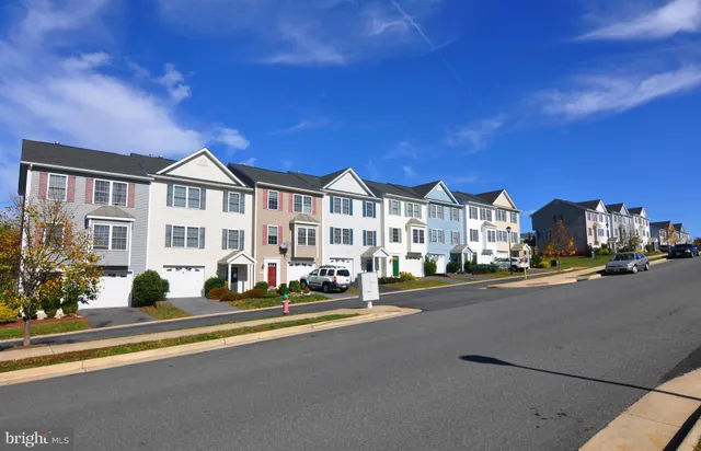 a view of a street with houses