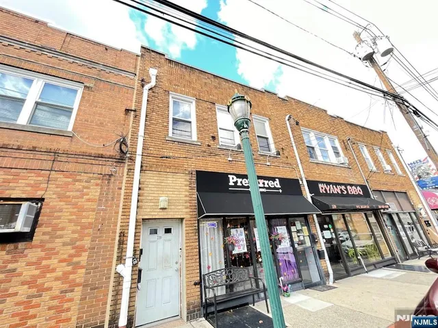 a front view of a building