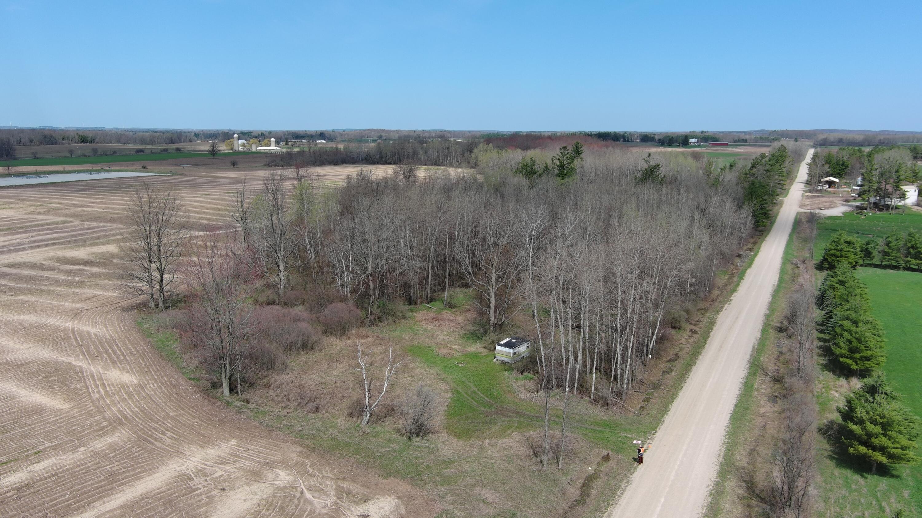 V/l Clareola Road Marion, MI 49665 - Photo 5 of 20 Drone Closeup of South Lot Clearing