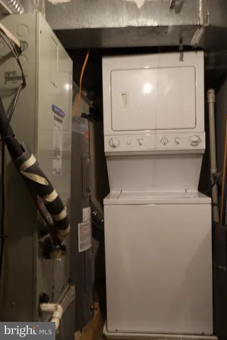 a close view of washer and dryer