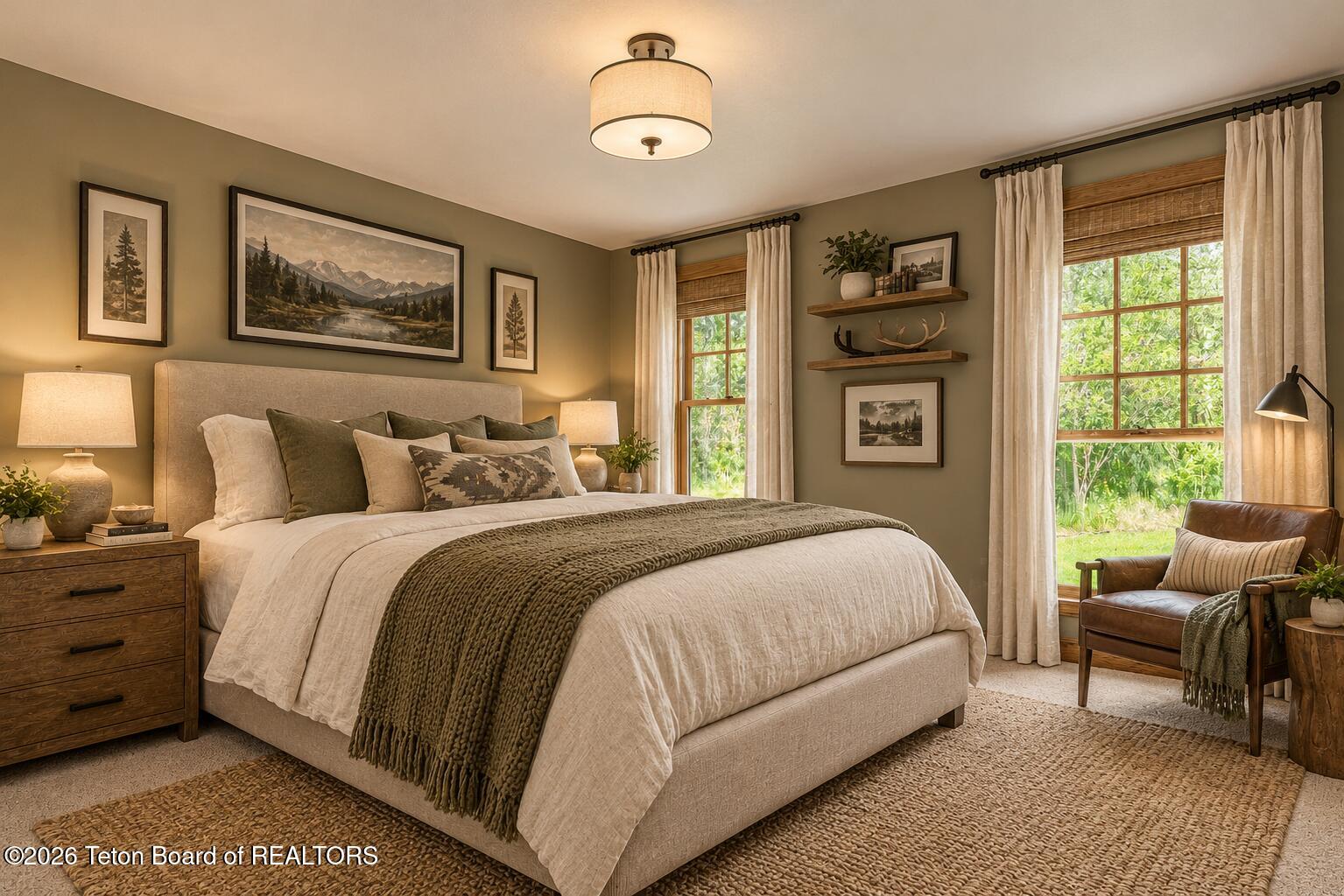 Guest Bedroom 2(AI Staged)
