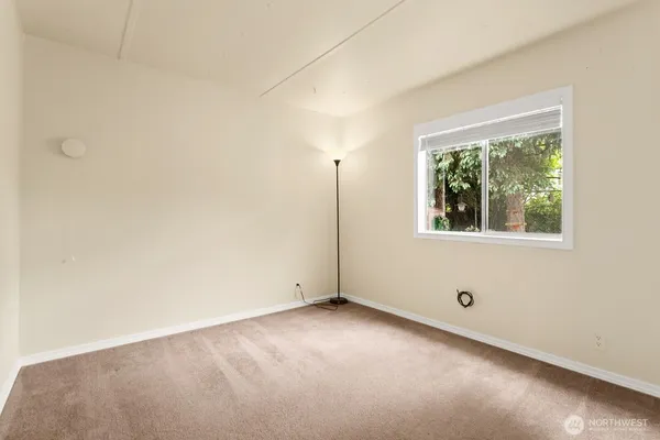 an empty room with a window