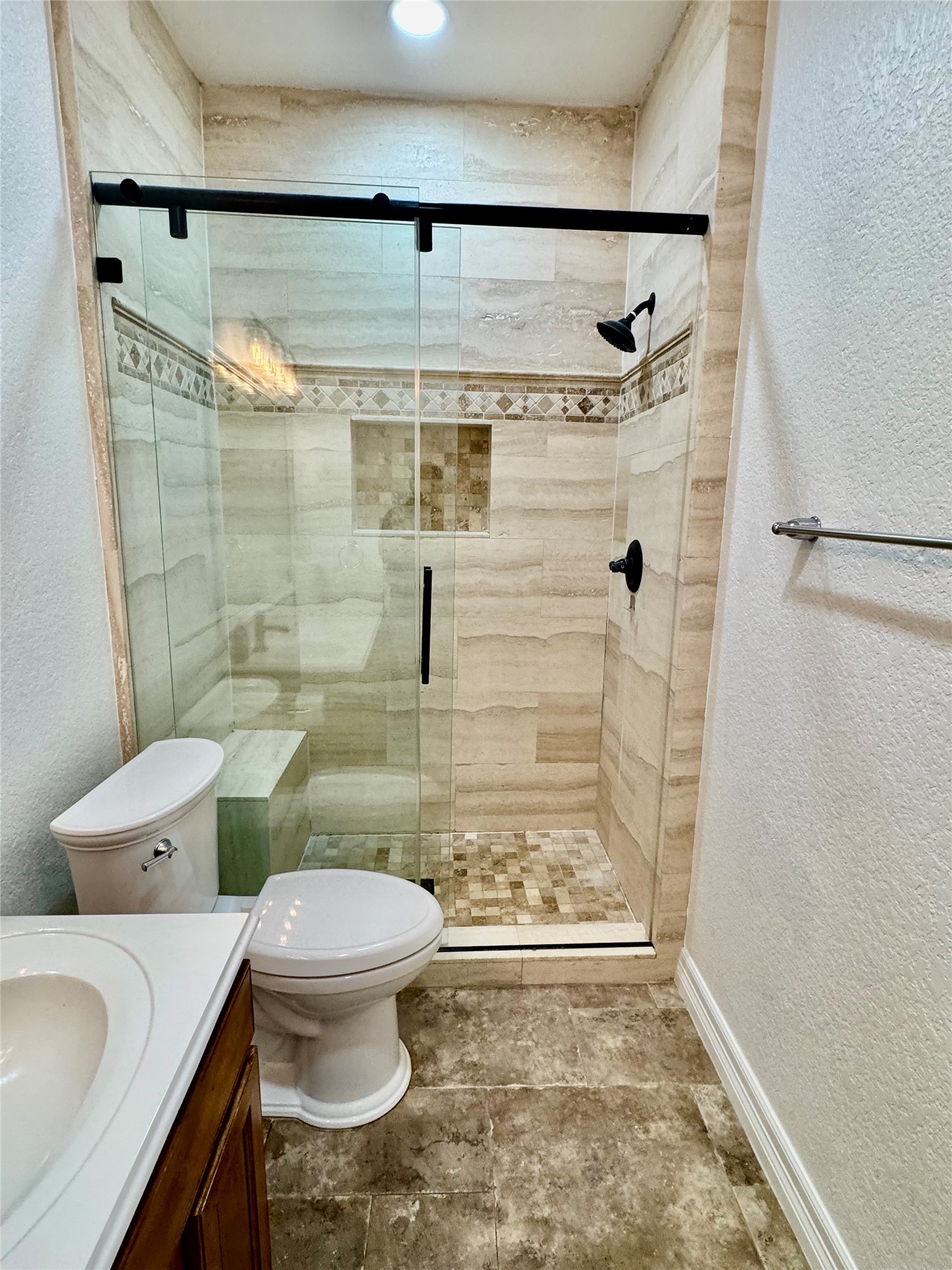 21424 Quail Point Lane Porter, TX 77365 - Photo 21 of 49 a bathroom with a shower and a toilet