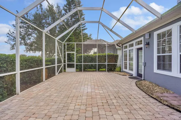 a view of a backyard