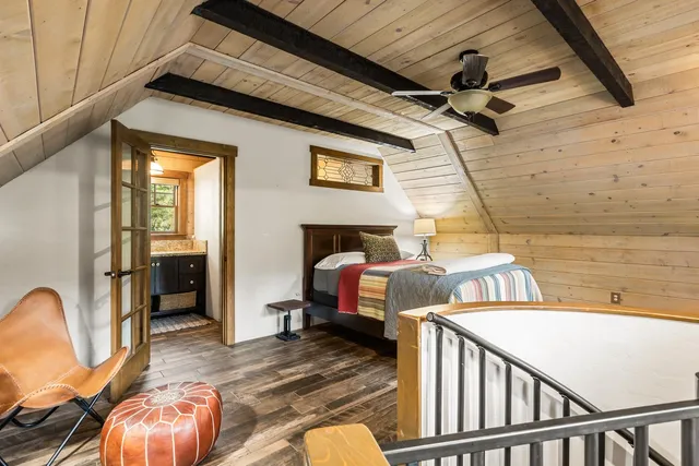 a view of a living room and dining room