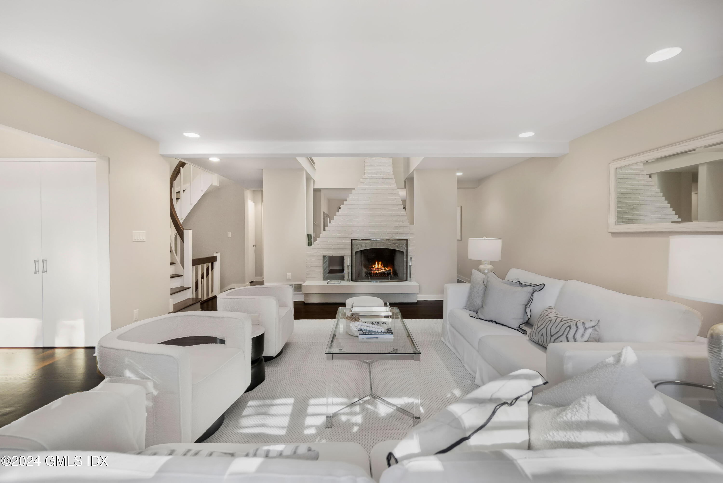 101 Lewis Street, Unit I Greenwich, CT 06830 - Photo 2 of 17 Livig Room Fireplace