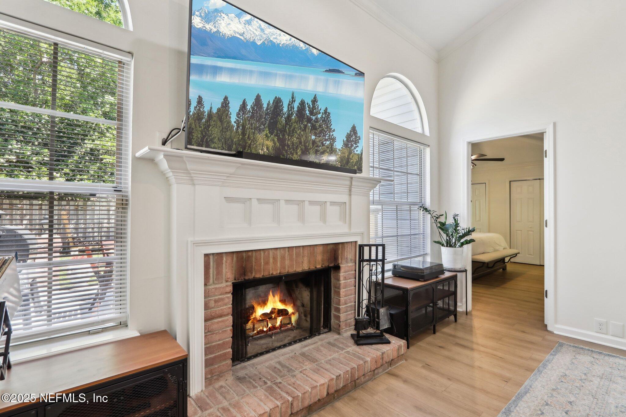 8727 Goodbys Trace Drive Jacksonville, FL 32217 - Photo 8 of 32 a living room with furniture and a fireplace