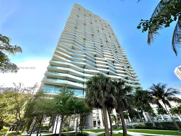 a front view of a multi story building