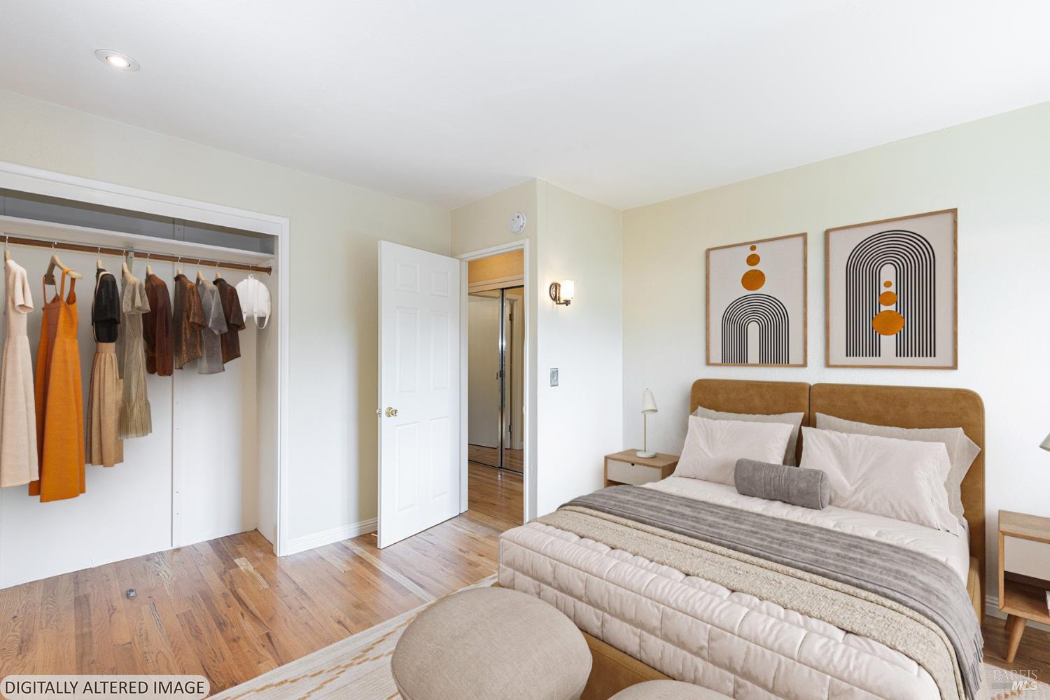 18090 Las Lomas Road Sonoma, CA 95476 - Photo 4 of 37 a bedroom with a bed and walk in closet