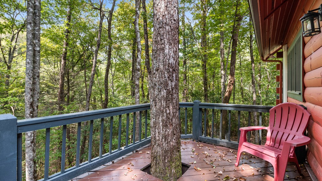 390 Butler Creek Road Cherry Log, GA 30522 - Photo 17 of 20 a view of roof with two chairs and wooden fence