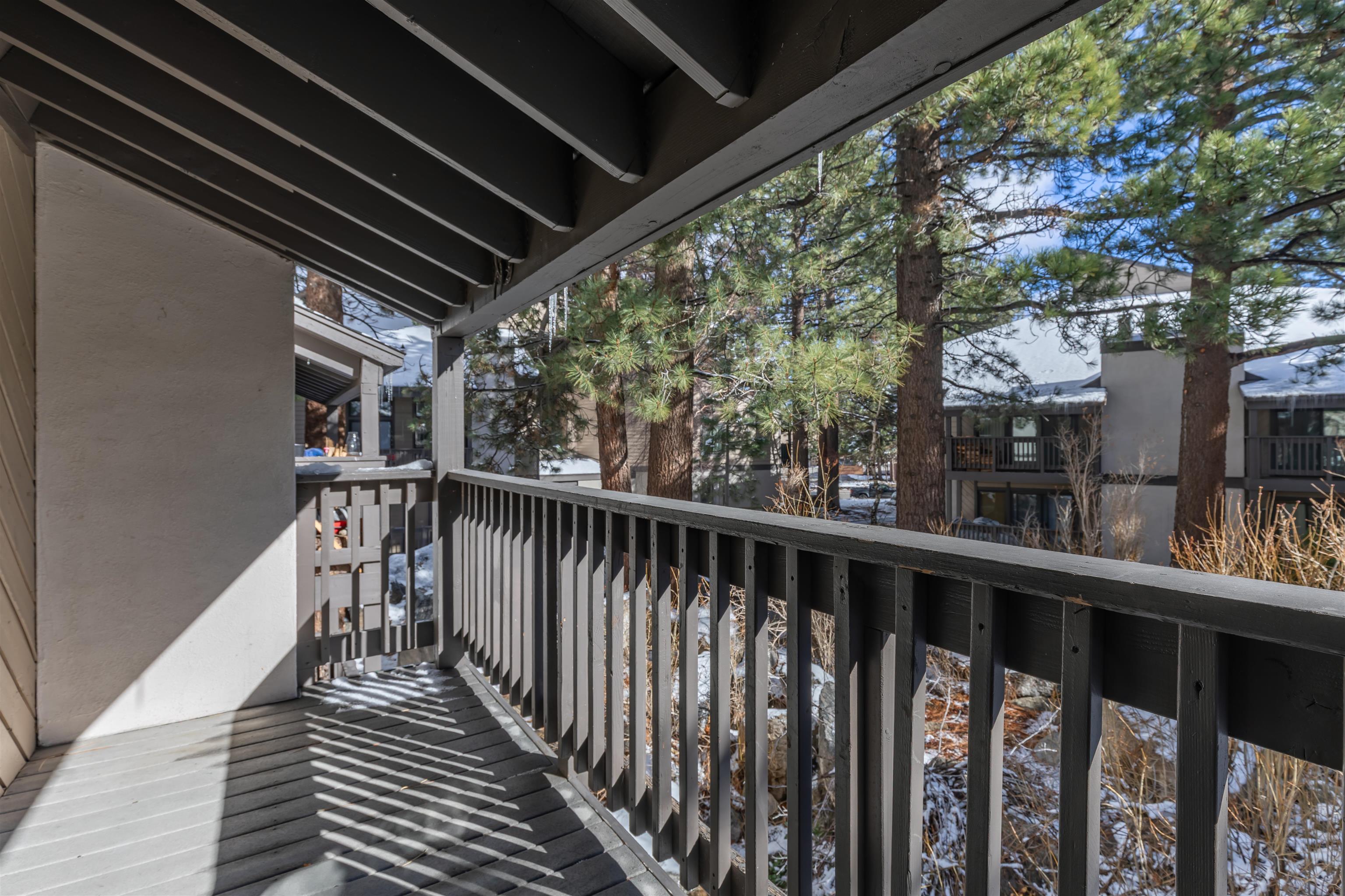 362 Old Mammoth Road, Unit 58 Mammoth Lakes, CA 93546 - Photo 17 of 26 a view of balcony with wooden floor