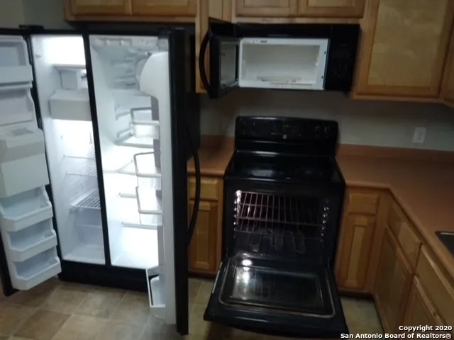a refrigerator in a kitchen