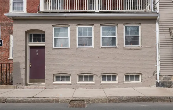 a front view of a building