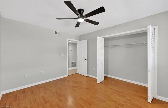 a view of a big room with wooden floor