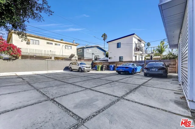 a car parked in front of a building
