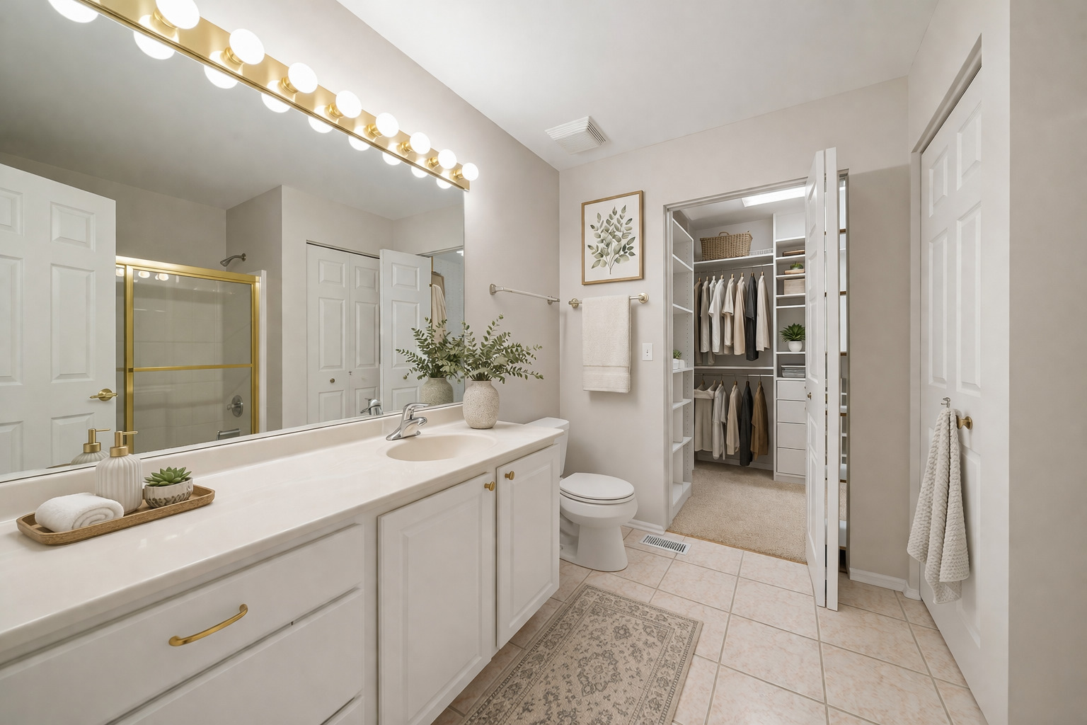 233 Spring Court North Aurora, IL 60542 - Photo 7 of 18 a bathroom with a sink a toilet and shower