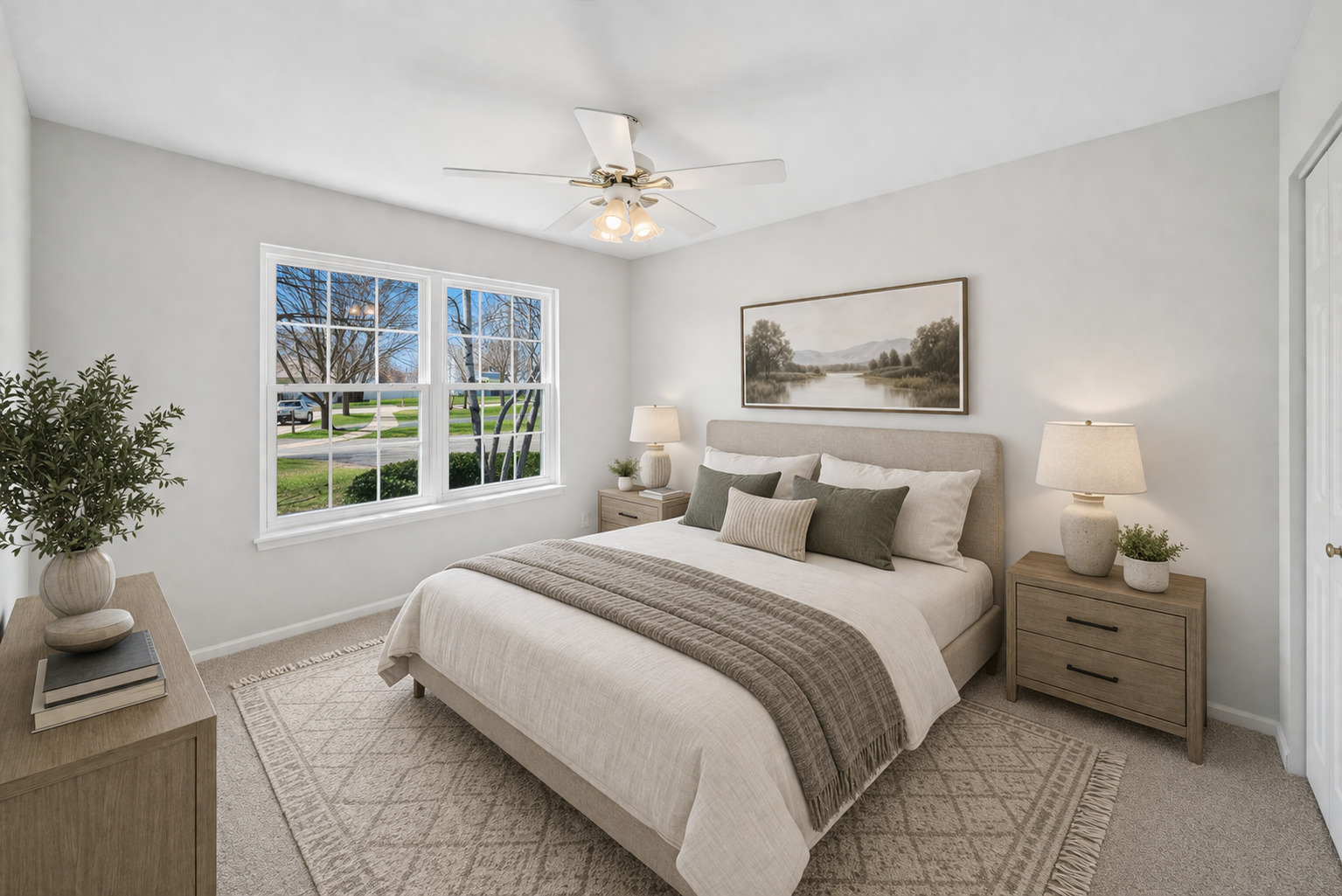 233 Spring Court North Aurora, IL 60542 - Photo 8 of 18 a bedroom with bed painting and window